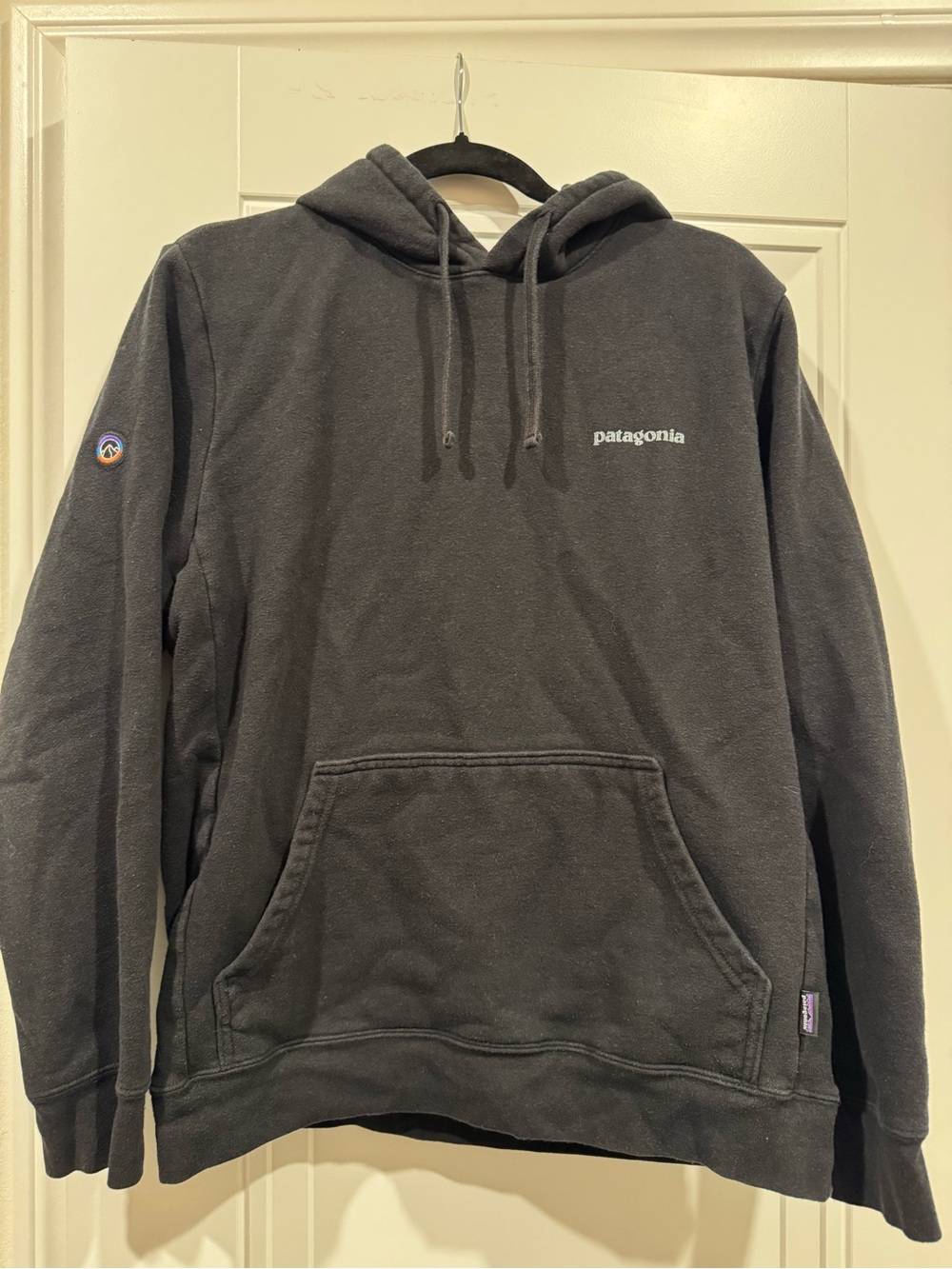 Patagonia Black Pullover Hoodie with Small Logo